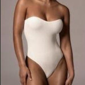 JLUXLABEL IVORY GAELLE TUBE TOP BODYSUIT